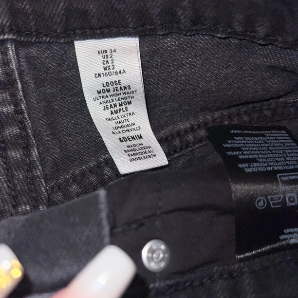Ardene Jeans mom in black size 2 - Picture 3 of 4